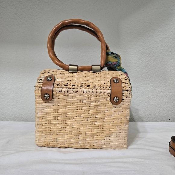 Patricia Nash Woven Handbag with Leather Accents Size S - Picture 4 of 12